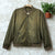 American Eagle Outfitters Men’s LT Olive Green Bomber Jacket Technical Outerwear