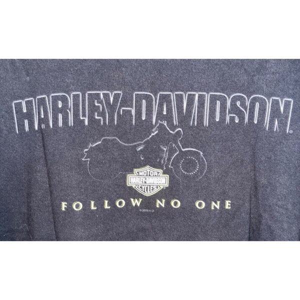 Harley Davidson Follow No One Kokomo, Indiana Sexy XL Rare Hanes Beefy-T Biker T