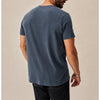 Buck Mason Curved Hem Slub Cotton T Shirt Sz. Small Blue Made in USA BM11001.102