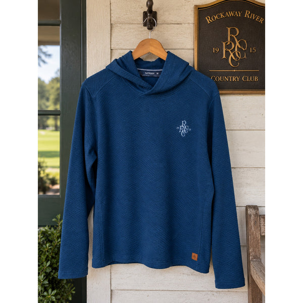 Turtleson Bellfield Hoodie Rockaway River Country Club Men's M Blue Golf NWOT