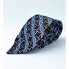 Gucci Geometric Silk Tie Blue Black Gray 100% Silk Made in Italy