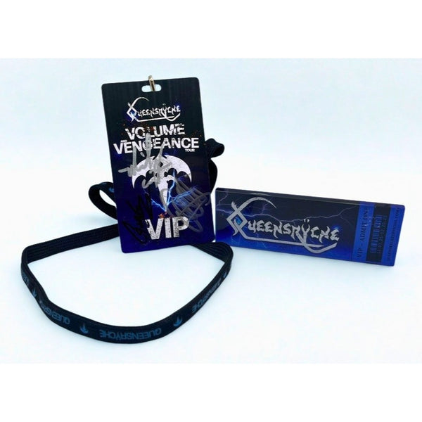 Queensryche Signed VIP Pass Ticket Volume & Vengeance Tour 2025 Grillo Wilton EJ