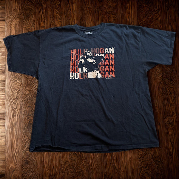 WWE Hulk Hogan Hulkamania T-Shirt Steve & Barry’s Black XL Wrestling VTG Y2K