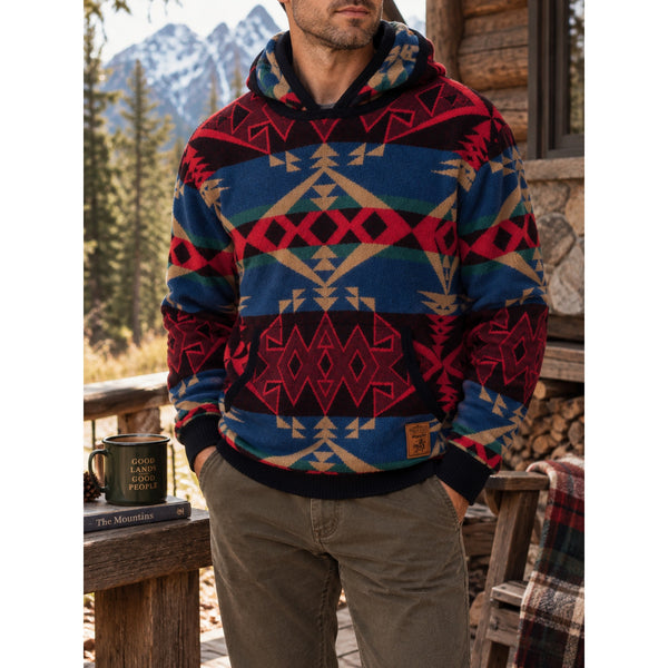Wrangler x Pendleton Merino Wool Hoodie Men's L Southwestern Western 2022 NWOT