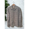 Faherty Brand Seaview Flannel Shirt Mens XL Gray White Plaid Organic Cotton EUC