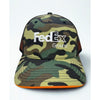 FedEx Ground Camo Trucker Hat Snapback Orange Black Mesh Delivery Driver Cap