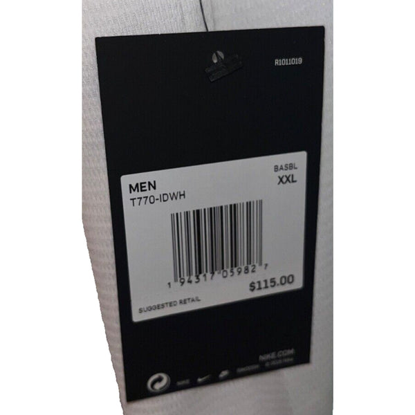 Cleveland Indians Nike Home Team Jersey 2020 MLB White CLE Guardians Sz. 2XL