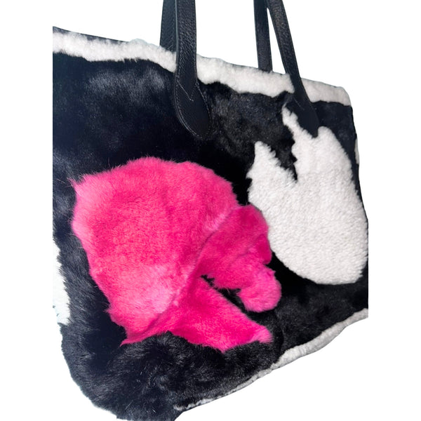 Elboque Couture Handmade Merino Sheepskin Shearling Bag NWT RARE