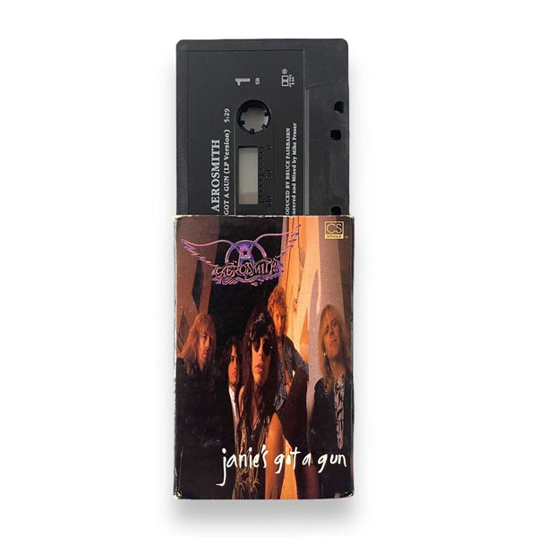 Aerosmith - Janie’s Got a Gun / Voodoo Medicine Man (1989) Cassette Single EX