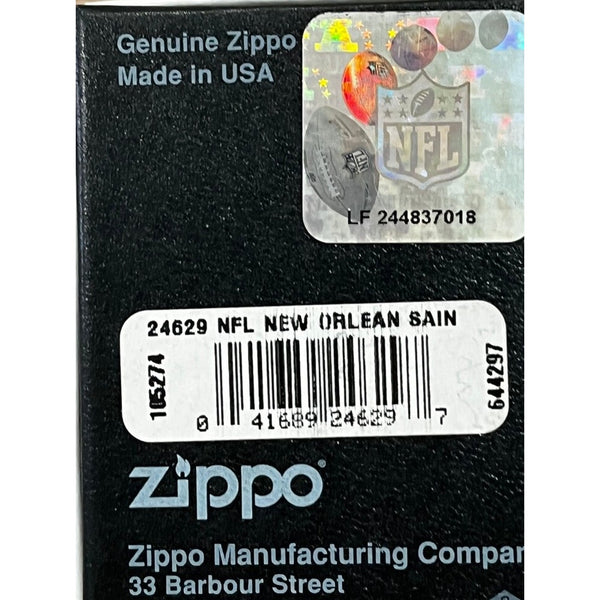 New Orleans Saints Zippo NFL Lighter 24629 Gold Logo Windproof NIB Made USA