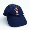 Polo Ralph Lauren Polo Bear Baseball Hat Navy Leather Strap Adjustable Rare