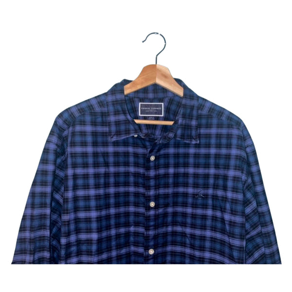 Charles Tyrwhitt Dress Shirt Non Iron Class Fit Cotton Check Men's Sz. XL (Logo)