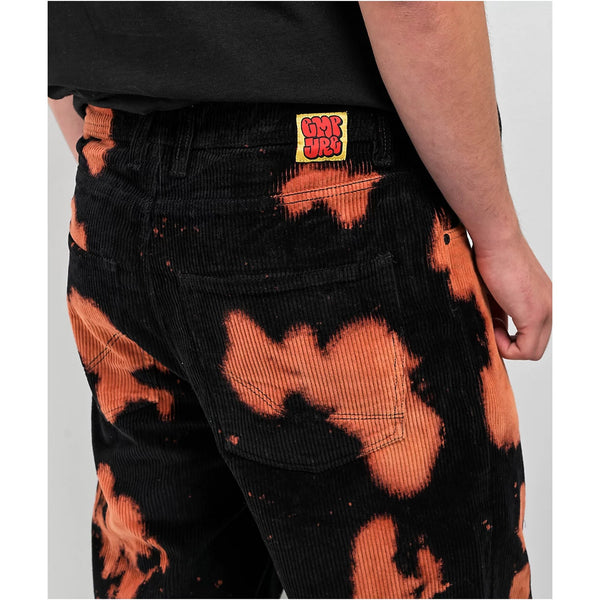 Empyre Loose Fit Bleached Black Corduroy Skate Pants Mens 32x30 Baggy Y2K Punk