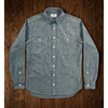Taylor Stitch California Work Shirt Sz. 40 Charcoal Chambray Organic Cotton NWOT