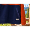 Outdoor Research Trail Mix Snap Pullover II Large Orange Navy Microgrid Fleece