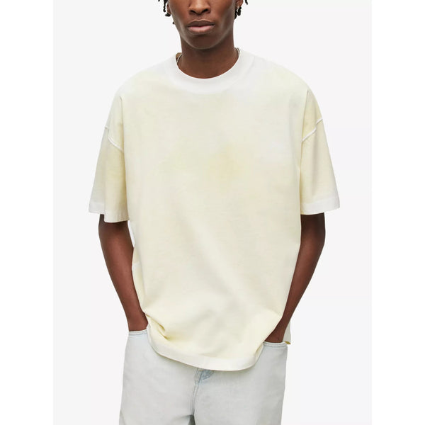 ALLSAINTS Luca Oversized Tee XL Chartreuse Organic Cotton Washed Relaxed