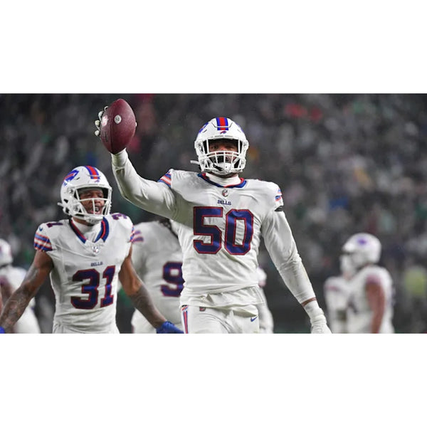 Gregory Rousseau Signed Buffalo Bills White Jersey Auto JSA COA XL Custom