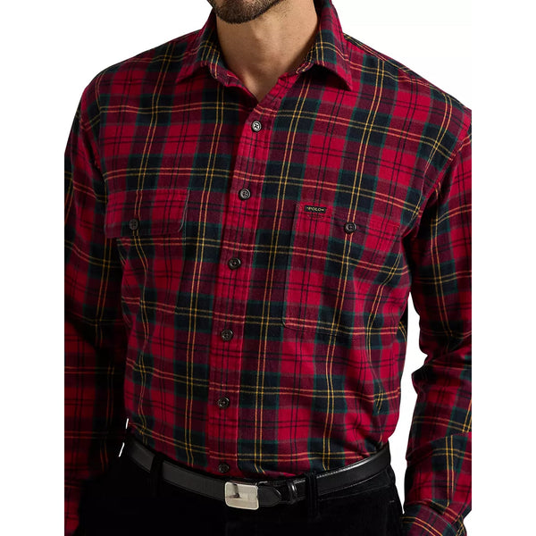 Polo Ralph Lauren Tartan Flannel Oxford Sport Work Shirt Red Black Mens 3XB EUC