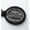 Lexus Leather Keychain Key Ring Fob Black Chrome Logo OEM Luxury Accessory