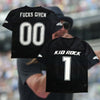 Kid Rock American Badass Football Jersey XL Black Y2K 0 F's Given Vintage