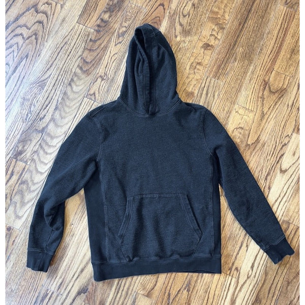 Taylor Stitch Sunset Hoodie Black Indigo Terry Organic Cotton Mens Medium 40