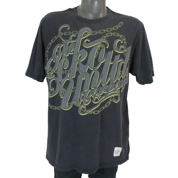 Ecko Unltd Graphic Logo Spellout Short Sleeve Black T-Shirt Mens 3XL Vtg Y2K