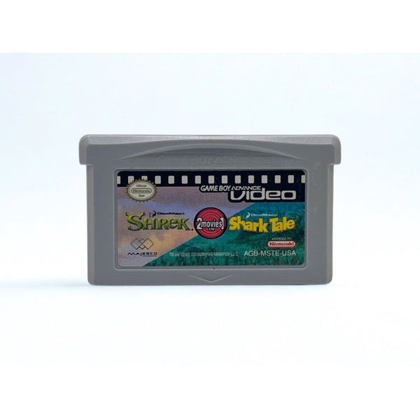 Shrek Shark Tale 2-in-1 Movie Nintendo Game Boy Advance Video GBA 2005 Tested