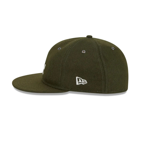 Los Angeles Dodgers New Era 59FIFTY Retro Crown Olive Fitted Hat 7 1/8 Wool NWT