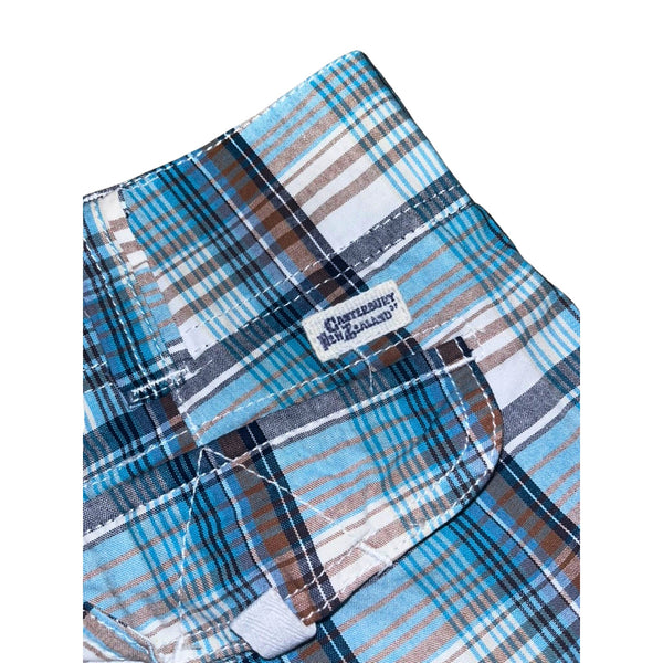 Canterbury of New Zealand Men’s Indian Madras Plaid Cargo Shorts Size 34