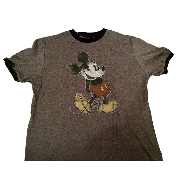 Disneyland Resort Walt Disney World Gray Short Sleeve Mickey Mouse T Shirt XL