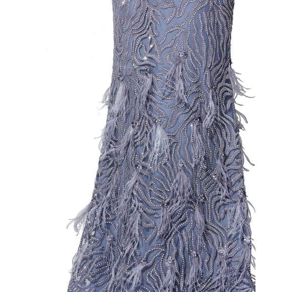 Ivonne D Exclusively for Mon Cheri 119D52 Feather Skirt Formal Dress 12 (SAMPLE)