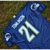 LaDainian Tomlinson San Diego Chargers NFL Jersey #21 Navy Blue Men’s XL