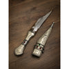 Middle Eastern Jambiya Khanjar Curved Dagger Silver Tone Sheath Ornate Vintage