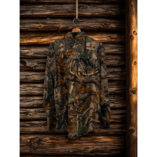 Cabela's Seclusion 3D Camo Shirt Men's M Reg VTG Deadstock NWT Hunting Woods