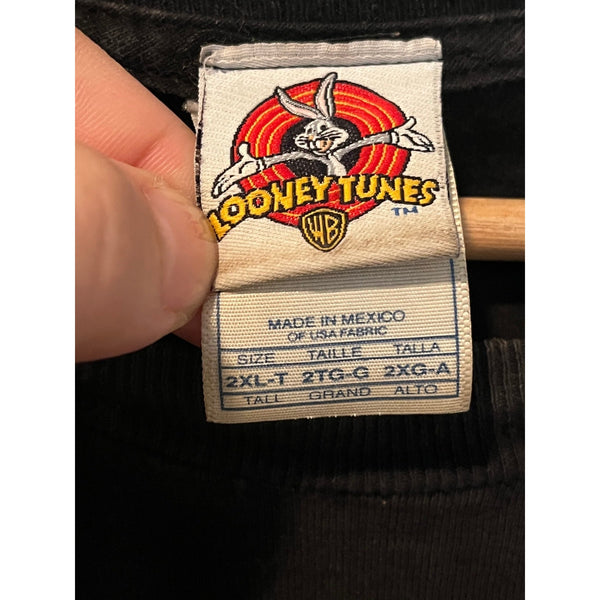 Looney Tunes Wile E. Coyote Rhinestone Graphic Shirt Black Sz. 2XLT Jeweled Tee