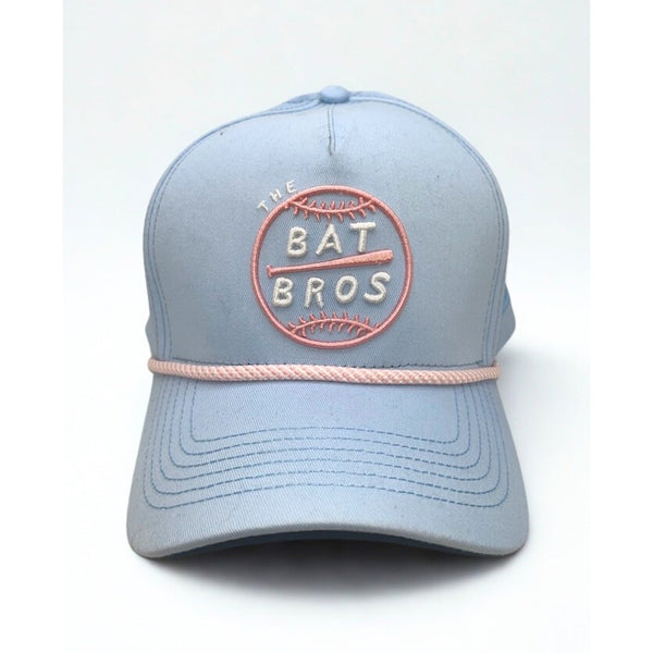 Bat Bros Baseballism Five Panel Snapback Hat Light Blue Rare EUC