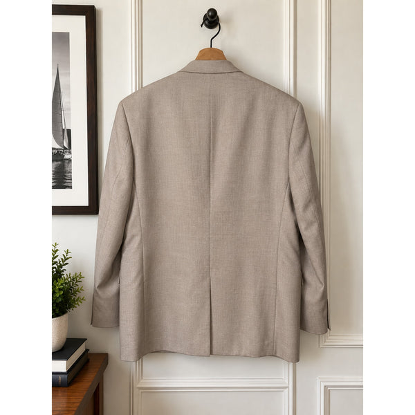 Jos A Bank 48R Beige Linen Wool Sport Coat Blazer Jacket Men's 2 Button