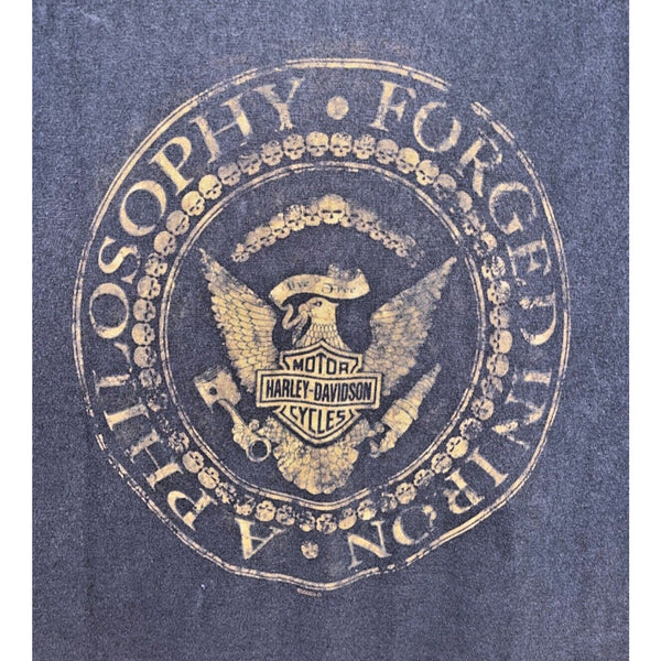 Harley Davidson A Philosophy Forged In Iron USA XL Biker T Shirt Tee