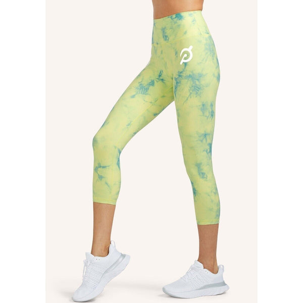 Peloton Cadent Capri Womens Cropped Leggings Tie Dye Neon NWT Size XS