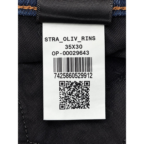 Mott & Bow Oliver Straight Jeans 35x30 Navy Blue Stretch Denim Slim Premium