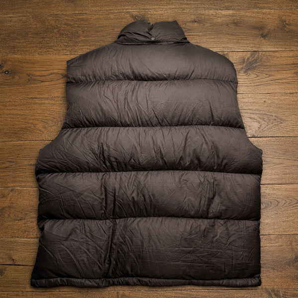 Polo Ralph Lauren Hooded Down Puffer Vest Brown Quilted Vintage Men's Medium