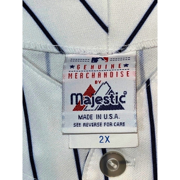 New York Yankees Thurman Munson Majestic Pinstripe Jersey 2XL Vintage MLB