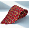Paolo Gucci Silk Tie Vintage Made in Italy Hand Finished Red Geometric 100% Silk