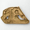 Harley Davidson Iron Horse Brass Belt Buckle Belt 1992 Baron Vintage Leather