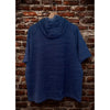 Rhone Luxe Short Sleeve Knit Hoodie XL Indigo Blue Pullover Performance $98 NWOT