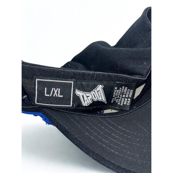 Tapout Y2K Hat Cap Black Blue Embroidered Logo L/XL Flex UFC MMA NWT