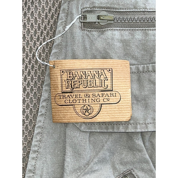 Banana Republic Safari Photojournalist Vest L ZEBCO MotorGuide Deadstock 80’s