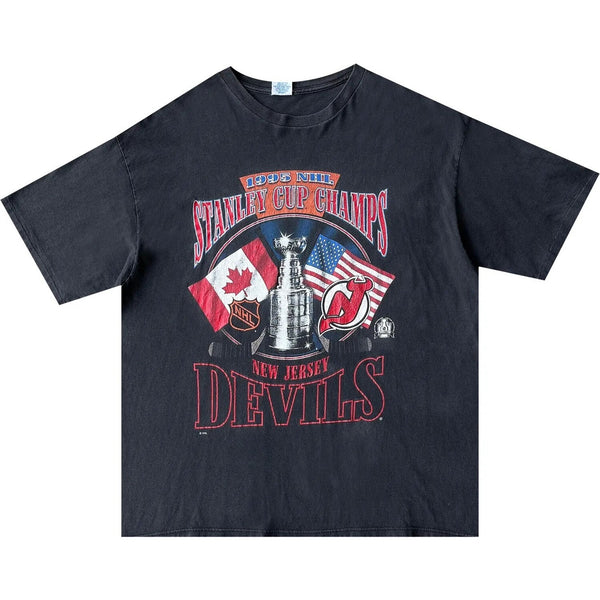 New Jersey Devils 1995 NHL Hockey Stanley Cup Champions Starter Shirt USA Sz. L