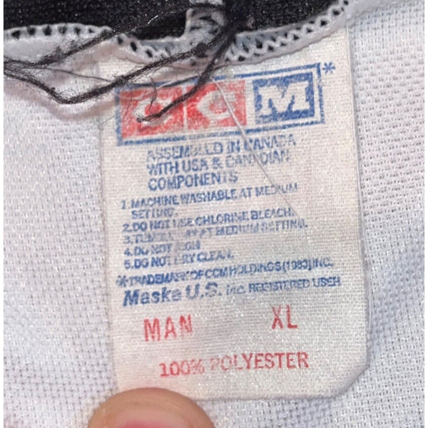 New Jersey Devils CCM NHL Home Jersey Blank White Red XL Sports Hockey Vintage