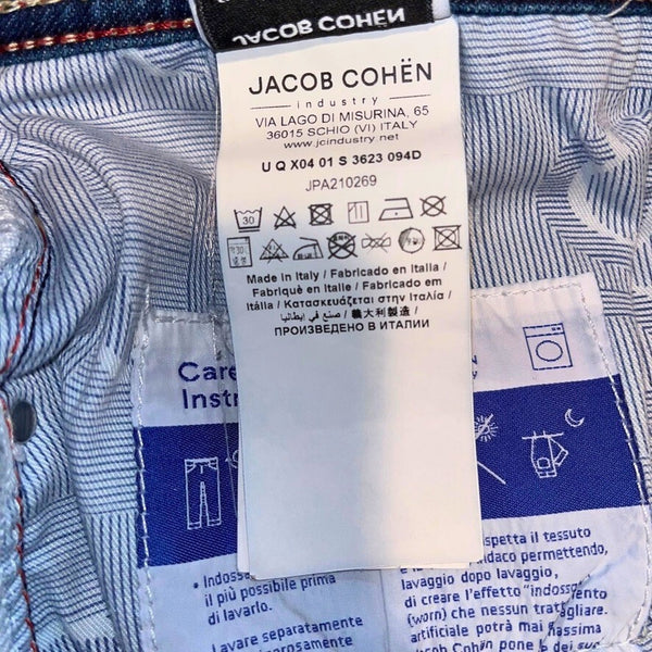 Jacob Cohen Bard Selvedge Denim Jeans Mens 36x26 Made In Italy Auth